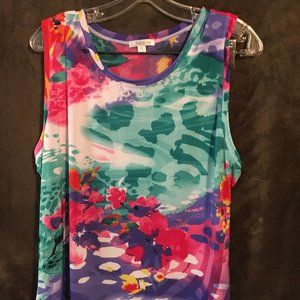 Colorful floral XL tank